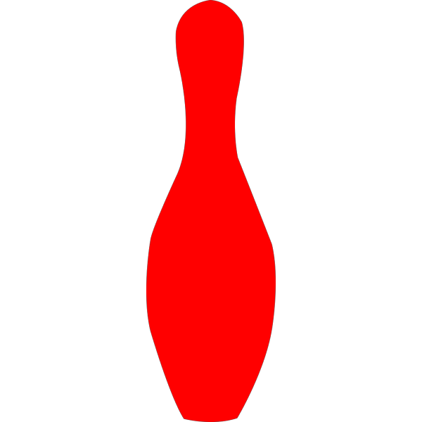 Red Bowling Pin PNG Clip art