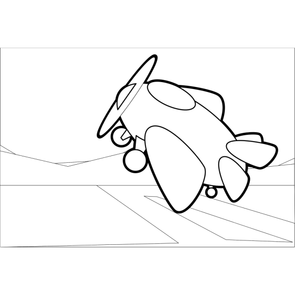 Cartoon Plane Outline PNG Clip art