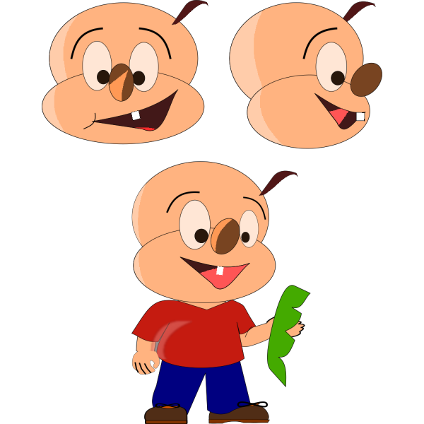 Character From Different Sides PNG Clip art