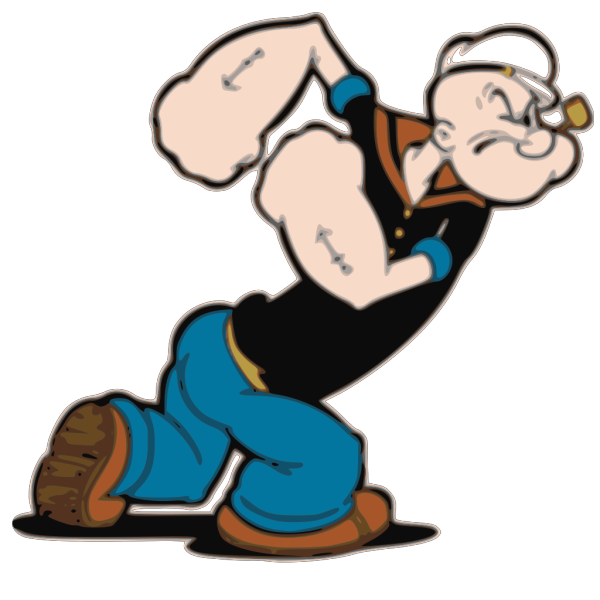 Popeye Outline PNG Clip art