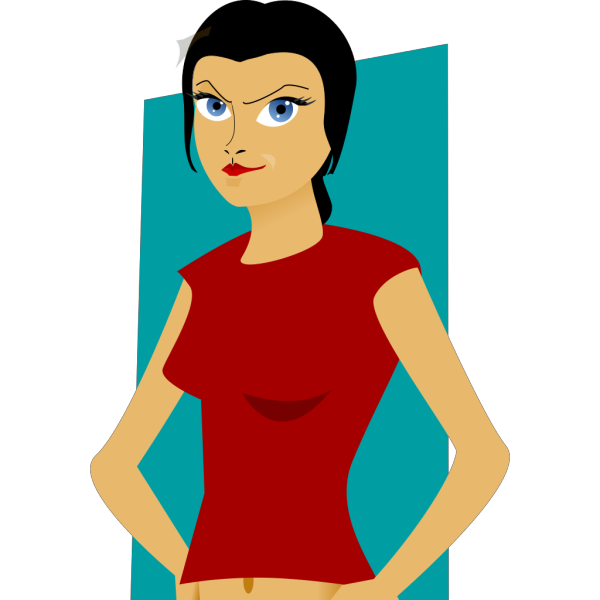 Girl In Red Top PNG Clip art