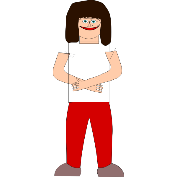 Smiling Cartoon Person PNG Clip art