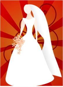 Bride With Sunburst Background PNG Clip art