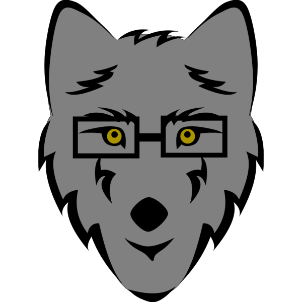 Wolf With Glasses PNG Clip art