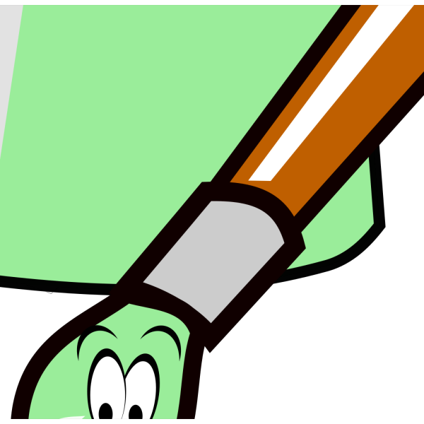 Cartoon Paintbrush Green PNG Clip art