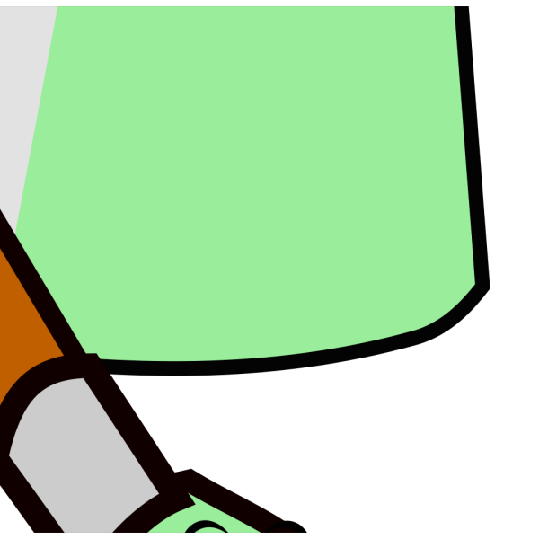 Cartoon Paintbrush Green Reversed PNG Clip art