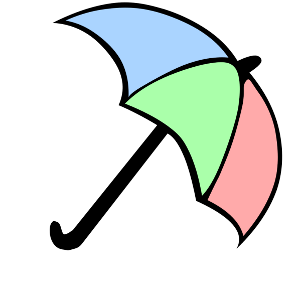 Colorful Cartoon Umbrella PNG Clip art