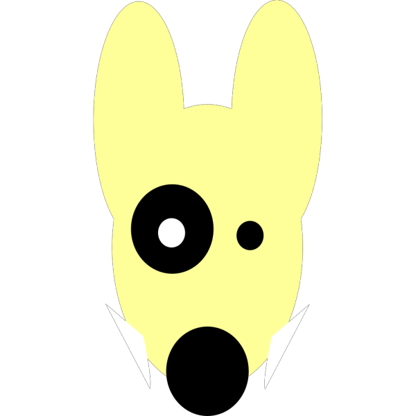 Yellow Cartoon Dog Head PNG Clip art