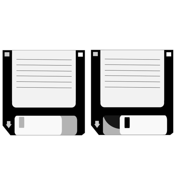 Two Floppy Disks PNG Clip art
