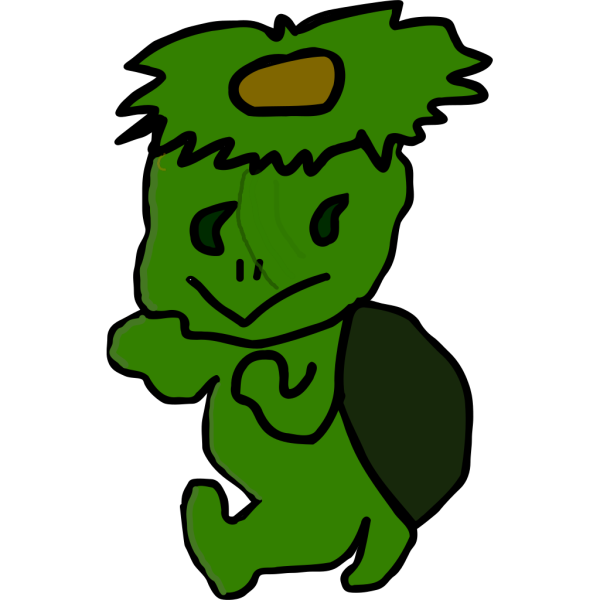 Green Cartoon Character PNG Clip art
