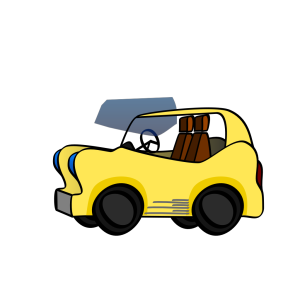 Yellow Cartoon Car PNG Clip art