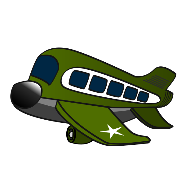Green Jumbo Jet PNG Clip art