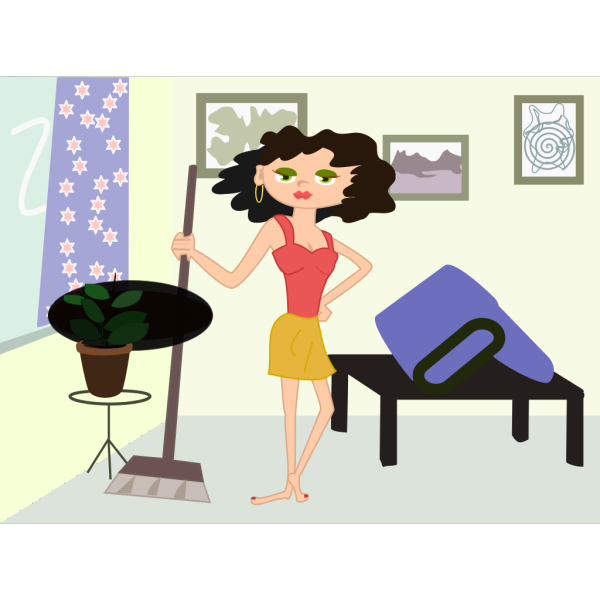 Apartment Cleaning Cartoon PNG Clip art