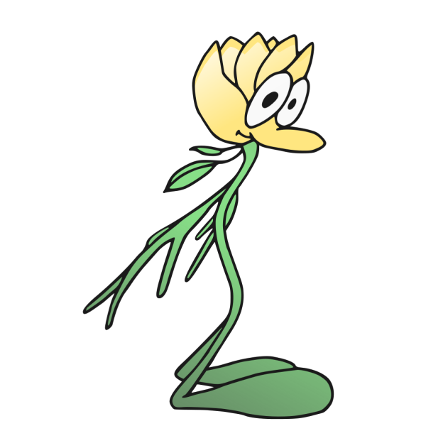 Yellow Flower Character PNG Clip art
