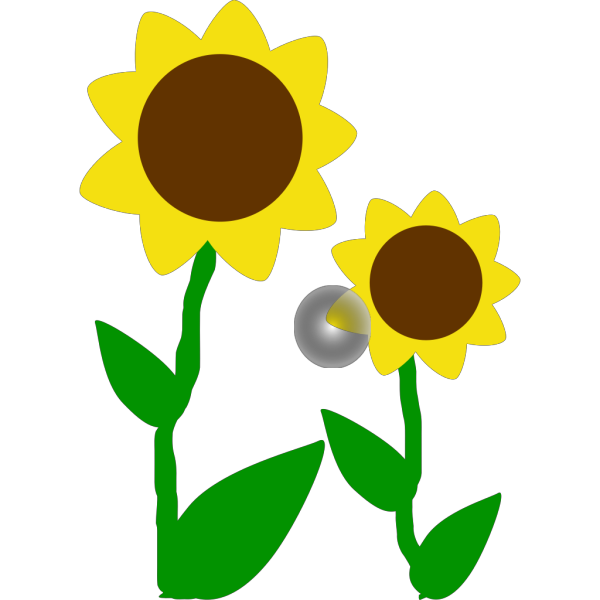 Simple Cartoon Sunflower PNG Clip art