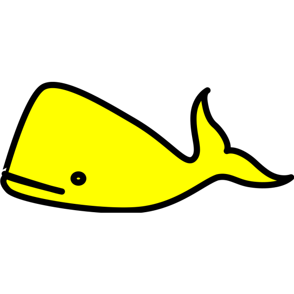 Yellow Whale PNG Clip art