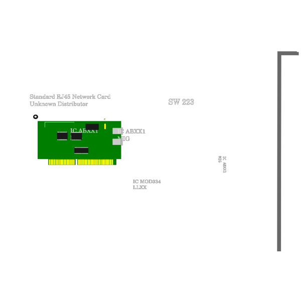 Network Card From Behind PNG Clip art