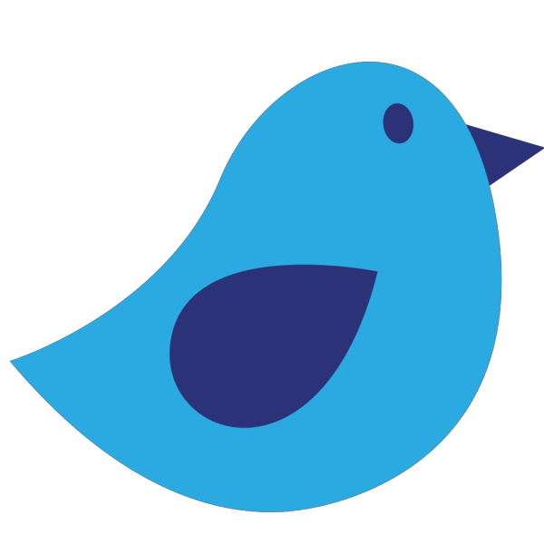 Blue Bird With #1 PNG Clip art