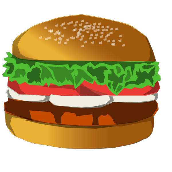 Hamburger (b And W) PNG images