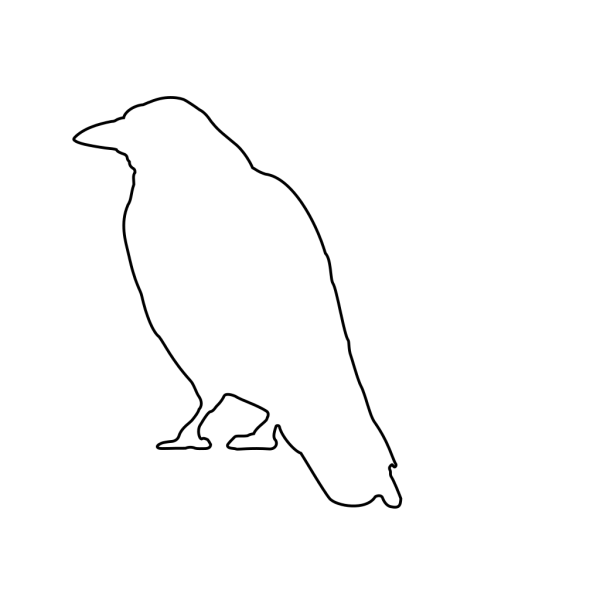 Crow Outline PNG Clip art
