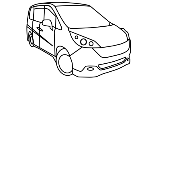 Minivan Outline PNG Clip art