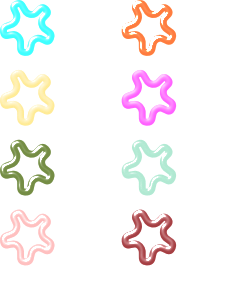 Colorful Stars PNG Clip art