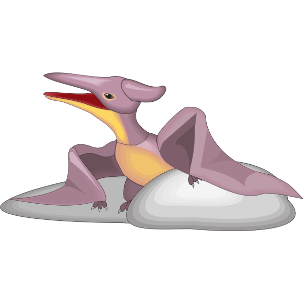 Pteranodon On Rocks PNG images
