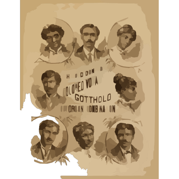 The Old Dominion Colored Vocalists With The Gotthold Octoroon Combination PNG Clip art