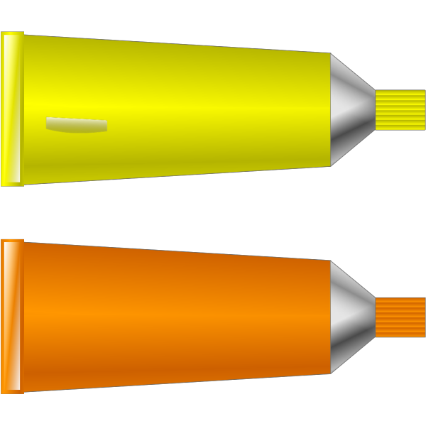 Color Tube Yellow Orange PNG Clip art