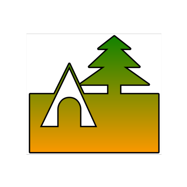 Tent And Tree Cutout PNG Clip art