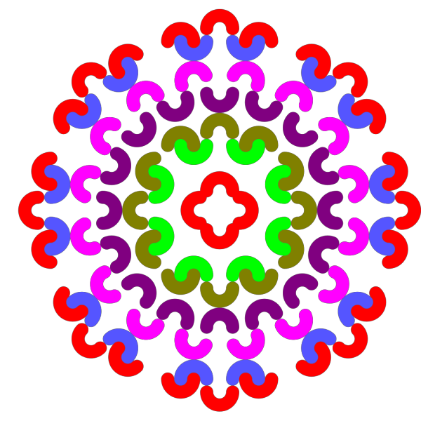 Colorful Flower Decoration PNG Clip art