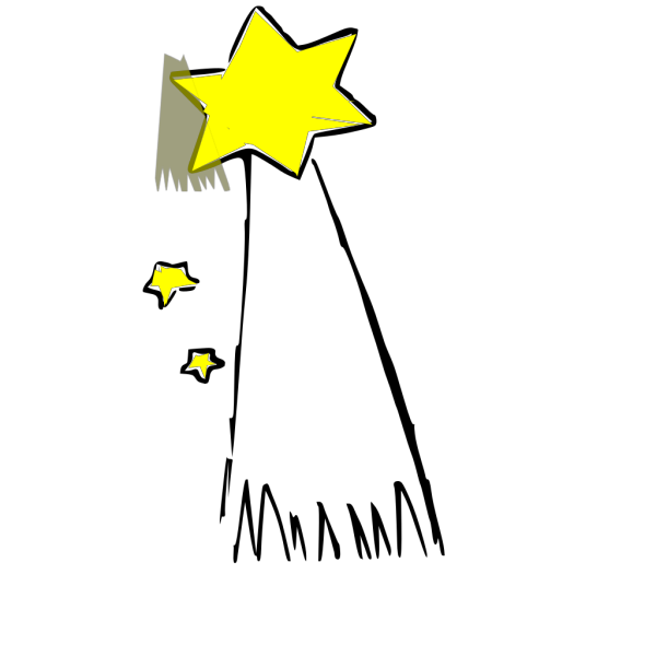 Shooting Star(colored) PNG Clip art