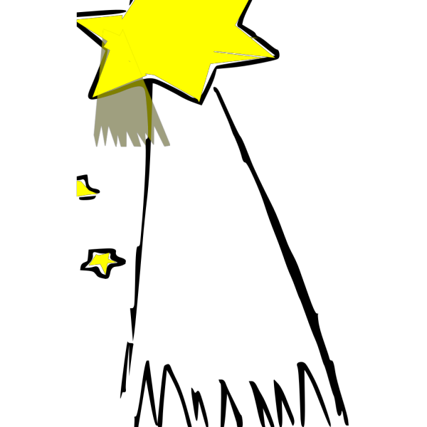 Shooting Star(colored) Big PNG Clip art