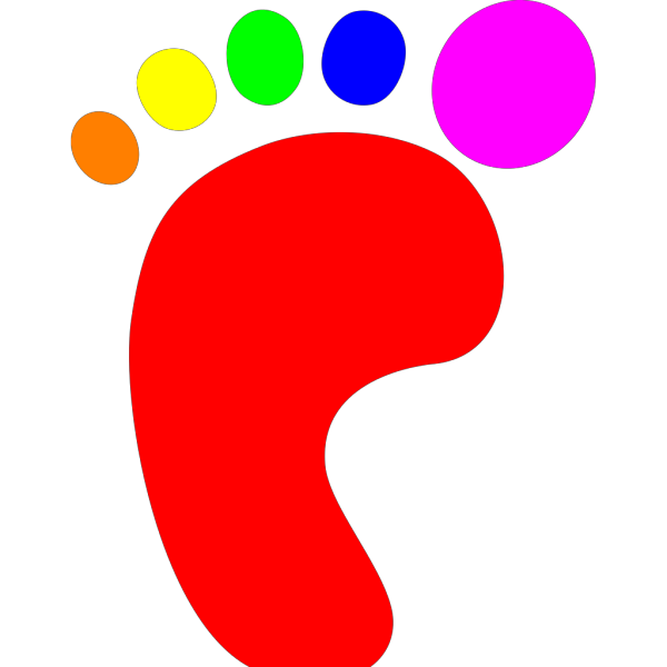 Color Foot PNG Clip art