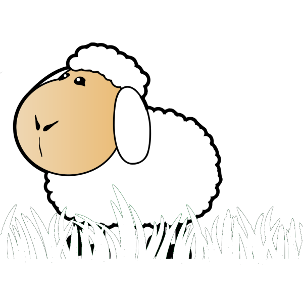 Sheep With Grass PNG Clip art
