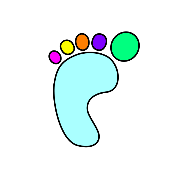 Left Foot Color PNG Clip art