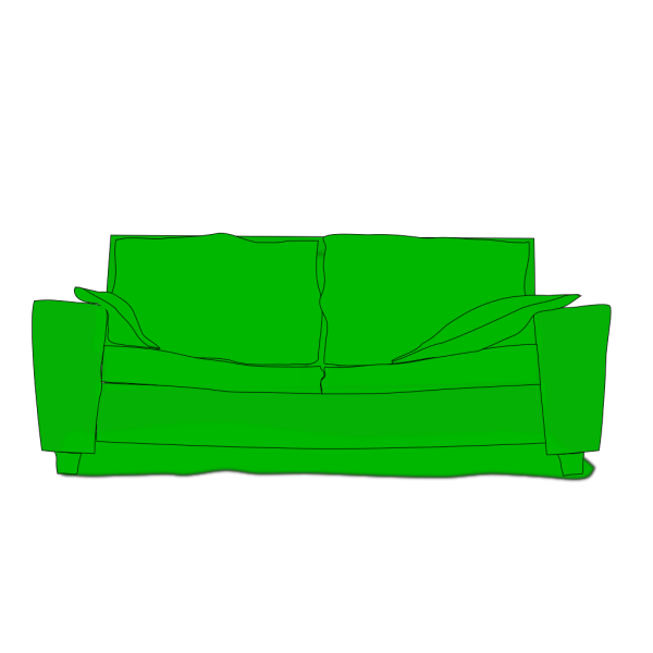 Green Couch PNG Clip art