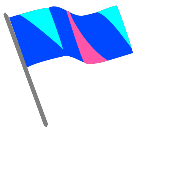 Blue Pink And Turq Flag PNG Clip art