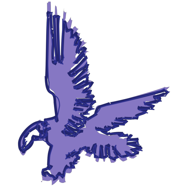 Purple Eagle Scribble PNG Clip art