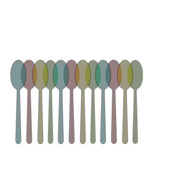 Colorful Spoons PNG Clip art
