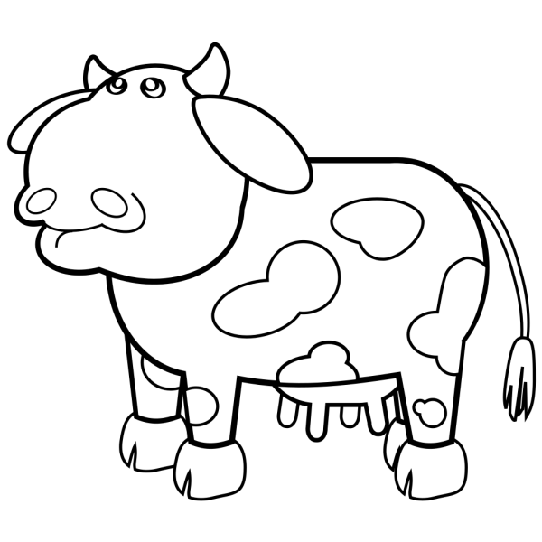 Spotted Cow Outline PNG Clip art