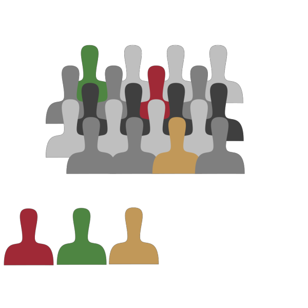 Large Group With Color PNG Clip art