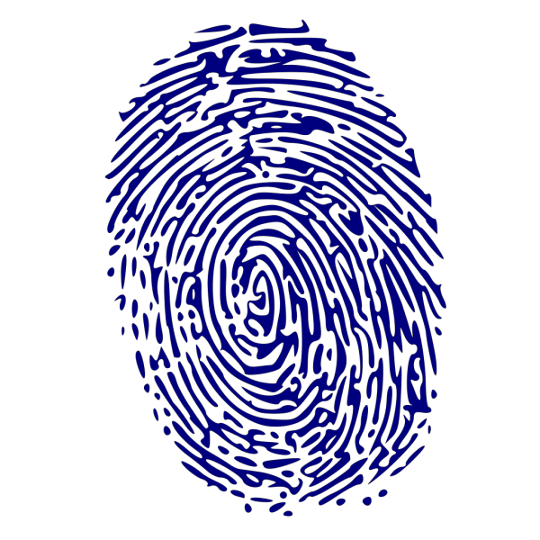 Fingerprint Blue PNG Clip art