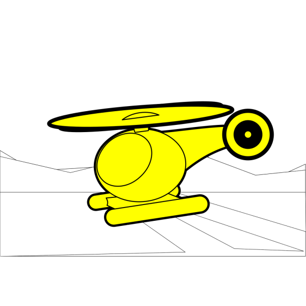 Red And Yellow Helicopter PNG Clip art