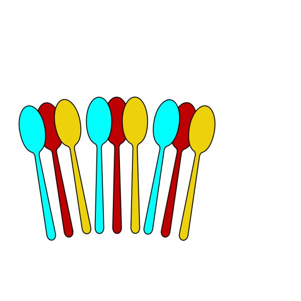 Colorful Spoons-not Opaque PNG Clip art