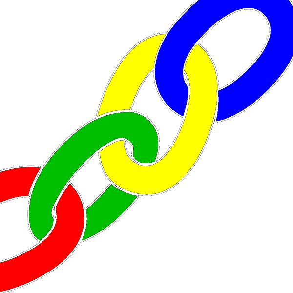 Color Chain Links PNG Clip art