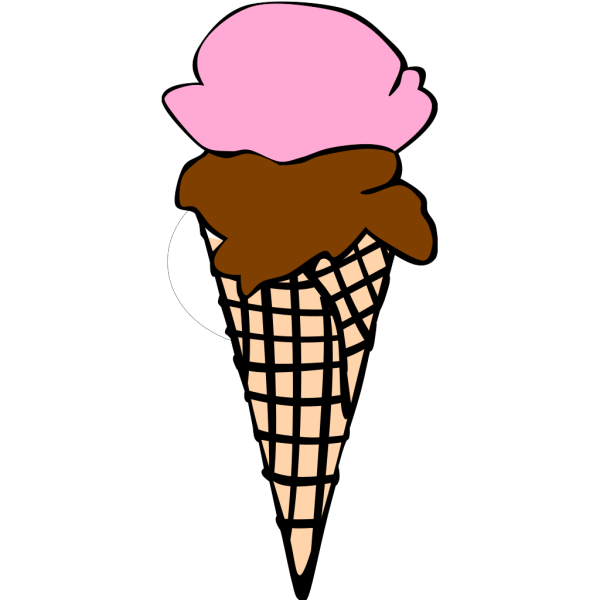 Colored Ice Cream Cone PNG Clip art