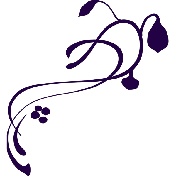 Purple Vine Yellow Flower PNG Clip art