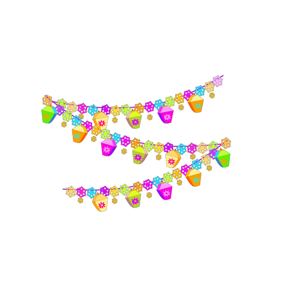 Spring Party Garland PNG Clip art