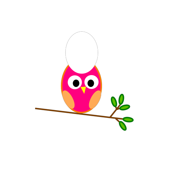Pink Owl Olivia Birthday 2 PNG Clip art